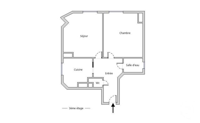 Appartement F2 à vendre - 2 pièces - 33.25 m2 - PARIS - 75015 - ILE-DE-FRANCE - Century 21 Vaugirard Convention