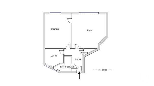 Appartement F2 à vendre - 2 pièces - 32.93 m2 - PARIS - 75015 - ILE-DE-FRANCE - Century 21 Vaugirard Convention