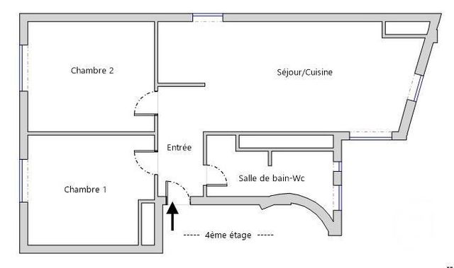 Appartement à vendre - 3 pièces - 45.3 m2 - PARIS - 75015 - ILE-DE-FRANCE - Century 21 Vaugirard Convention