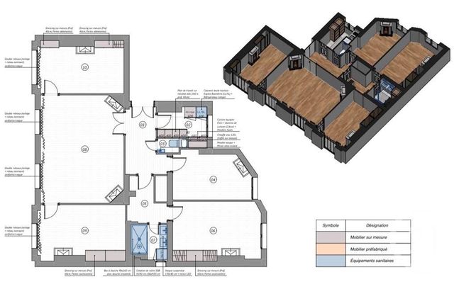 Appartement à vendre - 6 pièces - 98.35 m2 - PARIS - 75015 - ILE-DE-FRANCE - Century 21 Vaugirard Convention