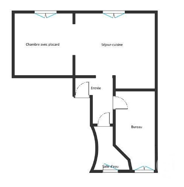 Appartement à vendre - 3 pièces - 37.01 m2 - PARIS - 75015 - ILE-DE-FRANCE - Century 21 Vaugirard Convention
