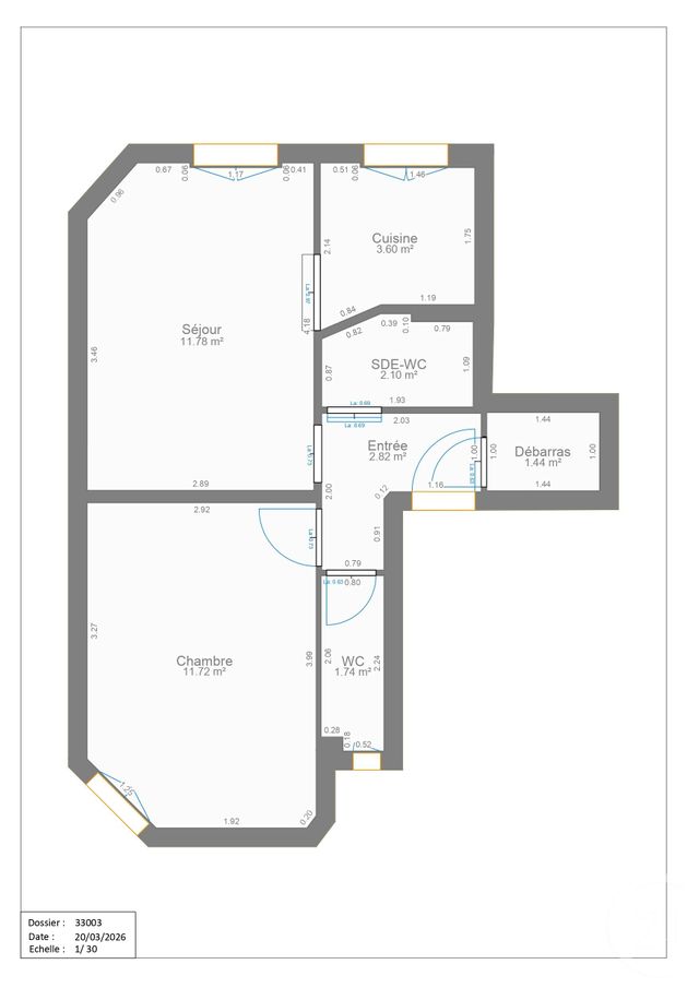 Appartement F2 à vendre - 2 pièces - 35.2 m2 - PARIS - 75015 - ILE-DE-FRANCE - Century 21 Vaugirard Convention