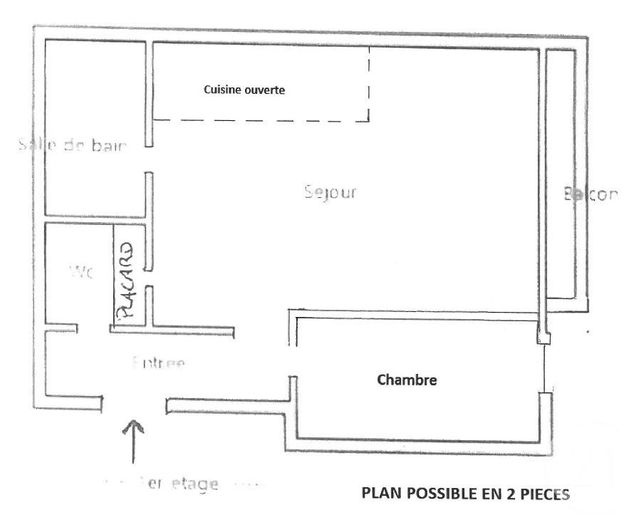 Appartement T1 à vendre - 1 pièce - 39.15 m2 - PARIS - 75015 - ILE-DE-FRANCE - Century 21 Vaugirard Convention