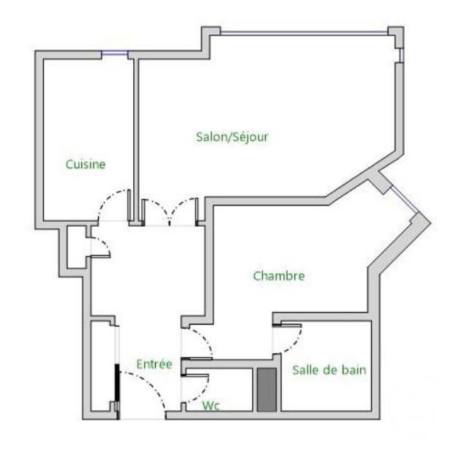 Appartement à vendre - 2 pièces - 47.04 m2 - PARIS - 75015 - ILE-DE-FRANCE - Century 21 Vaugirard Convention