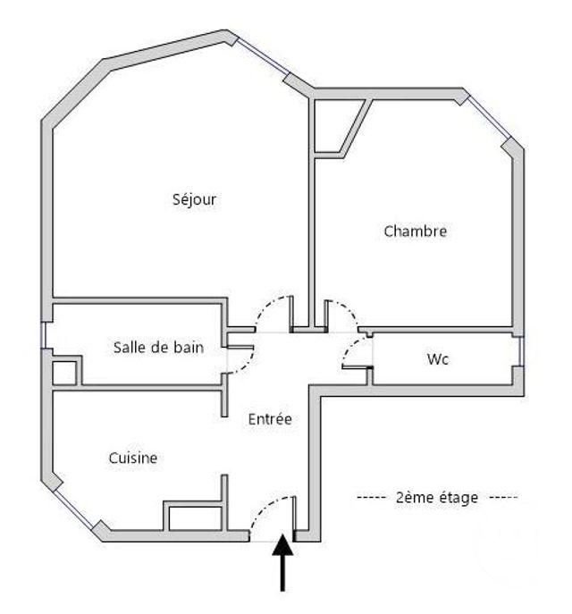 Appartement à vendre - 2 pièces - 31.94 m2 - PARIS - 75015 - ILE-DE-FRANCE - Century 21 Vaugirard Convention