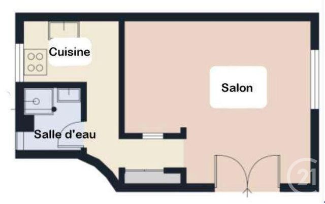 Appartement F1 à vendre - 1 pièce - 24.55 m2 - PARIS - 75015 - ILE-DE-FRANCE - Century 21 Vaugirard Convention